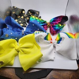Lot of 5 H.E.R. Oversized Hair Bows Barettes